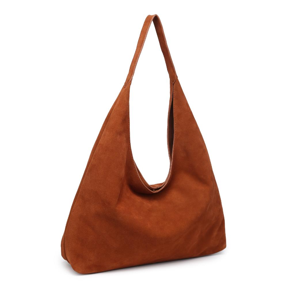 Woman wearing Tan Moda Luxe Amber Hobo 842017137061 View 6 | Tan