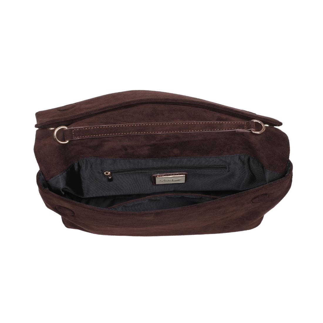 Woman wearing Chocolate Moda Luxe Zarae Crossbody 842017139997 View 9 | Chocolate