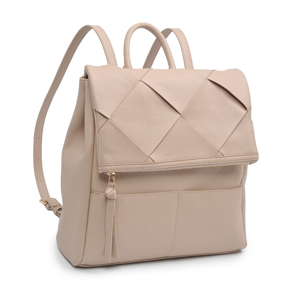 Woman wearing Natural Moda Luxe Ryan Backpack 842017128793 View 6 | Natural