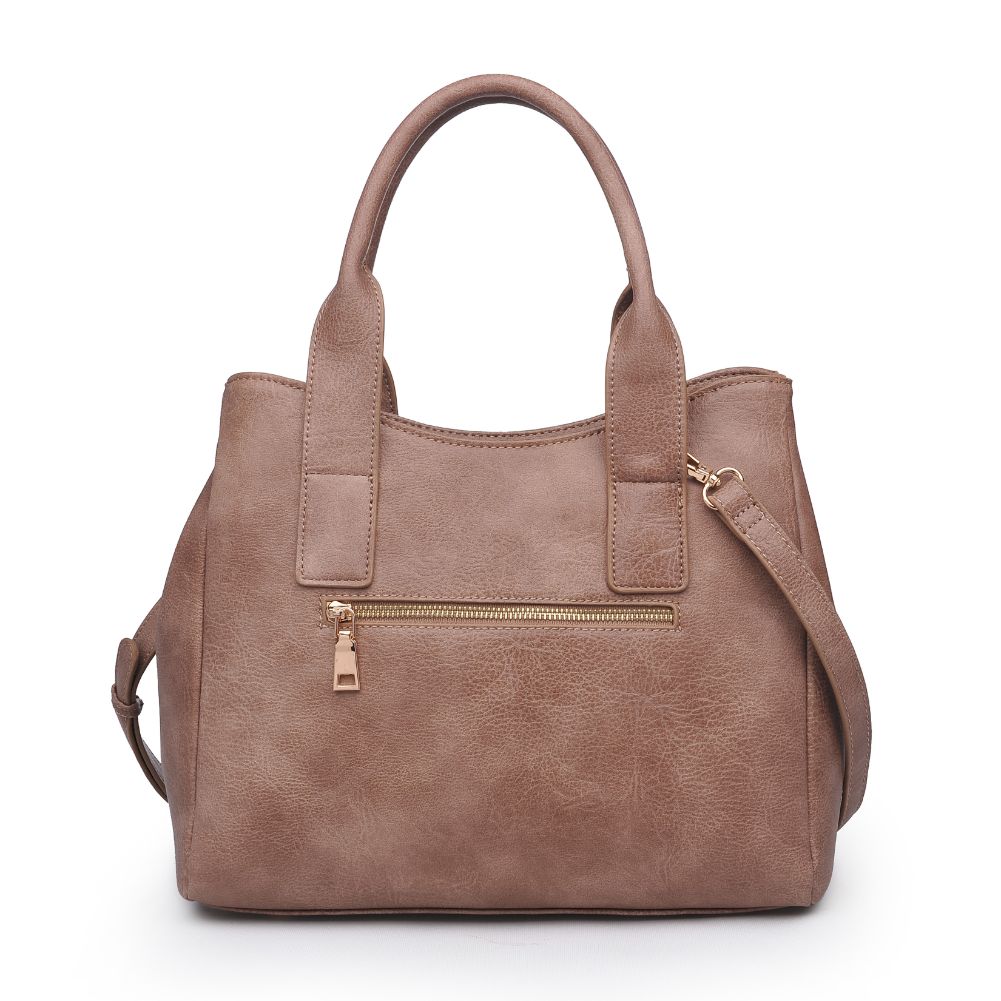 Product Image of Moda Luxe Kaitlyn Satchel 842017122340 View 3 | Natural