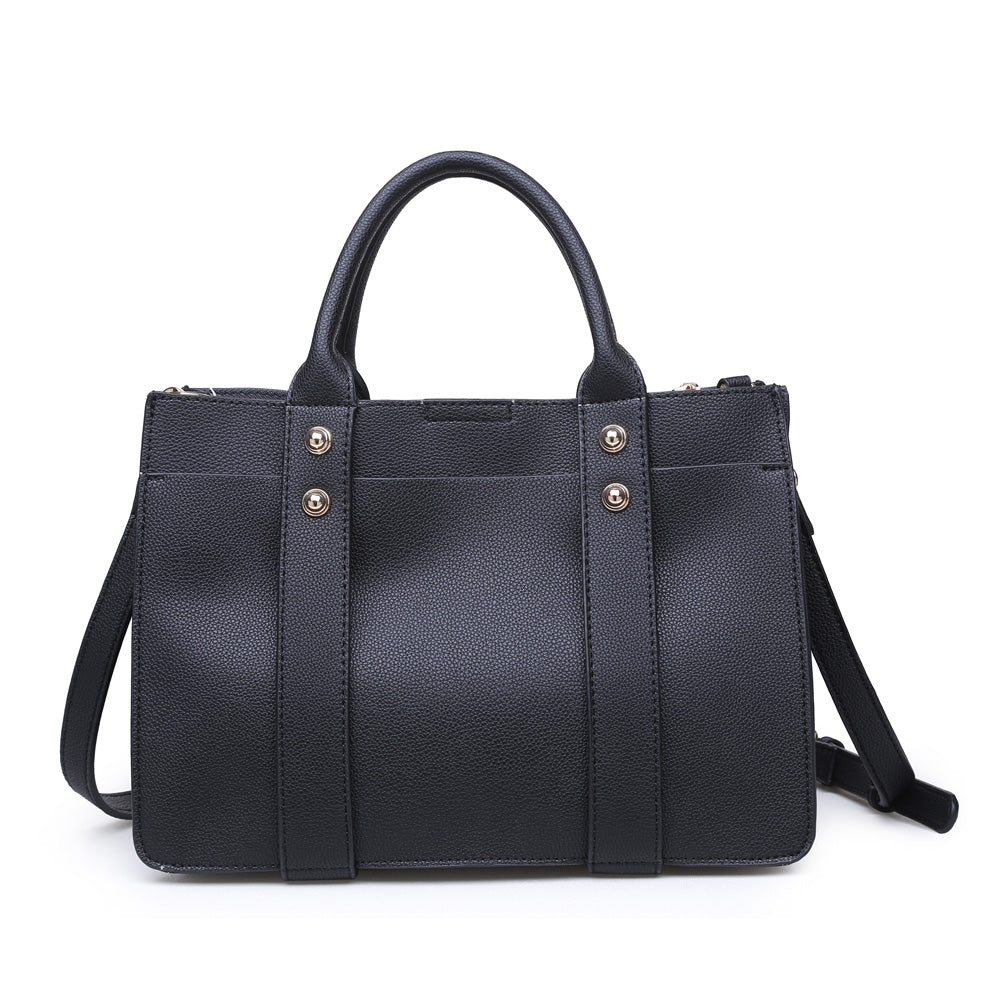 Product Image of Product Image of Moda Luxe Rockefeller Satchel 842017115557 View 3 | Black