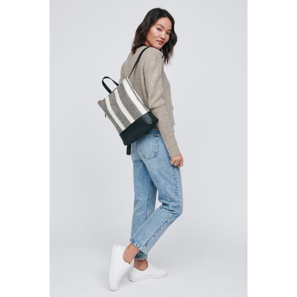 Woman wearing Black Moda Luxe Elina Backpack 842017129653 View 4 | Black