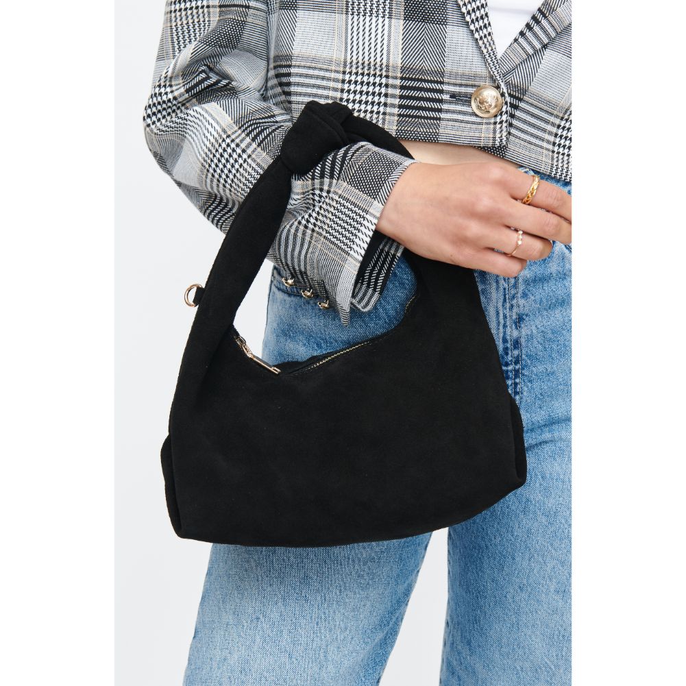 Woman wearing Black Moda Luxe Grace Shoulder Bag 842017130406 View 4 | Black