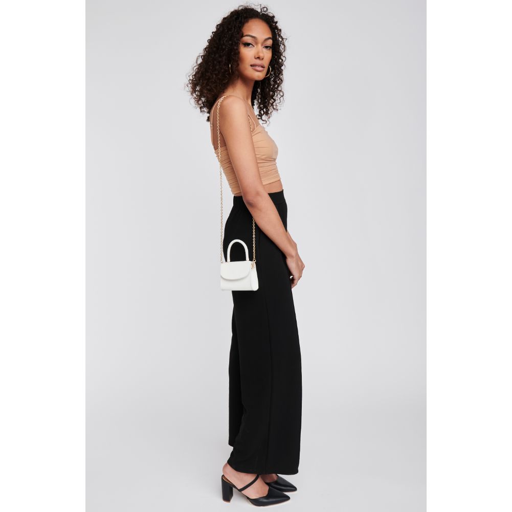Woman wearing White Moda Luxe Farah Crossbody 842017127581 View 4 | White