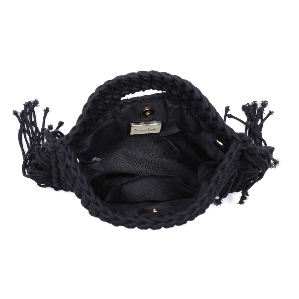 Woman wearing Black Moda Luxe Frankie Handbag 842017129738 View 9 | Black