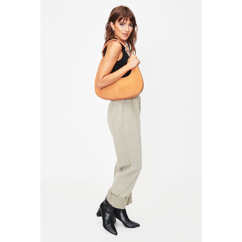 Woman wearing Tan Moda Luxe Teresa Shoulder Bag 842017128267 View 2 | Tan