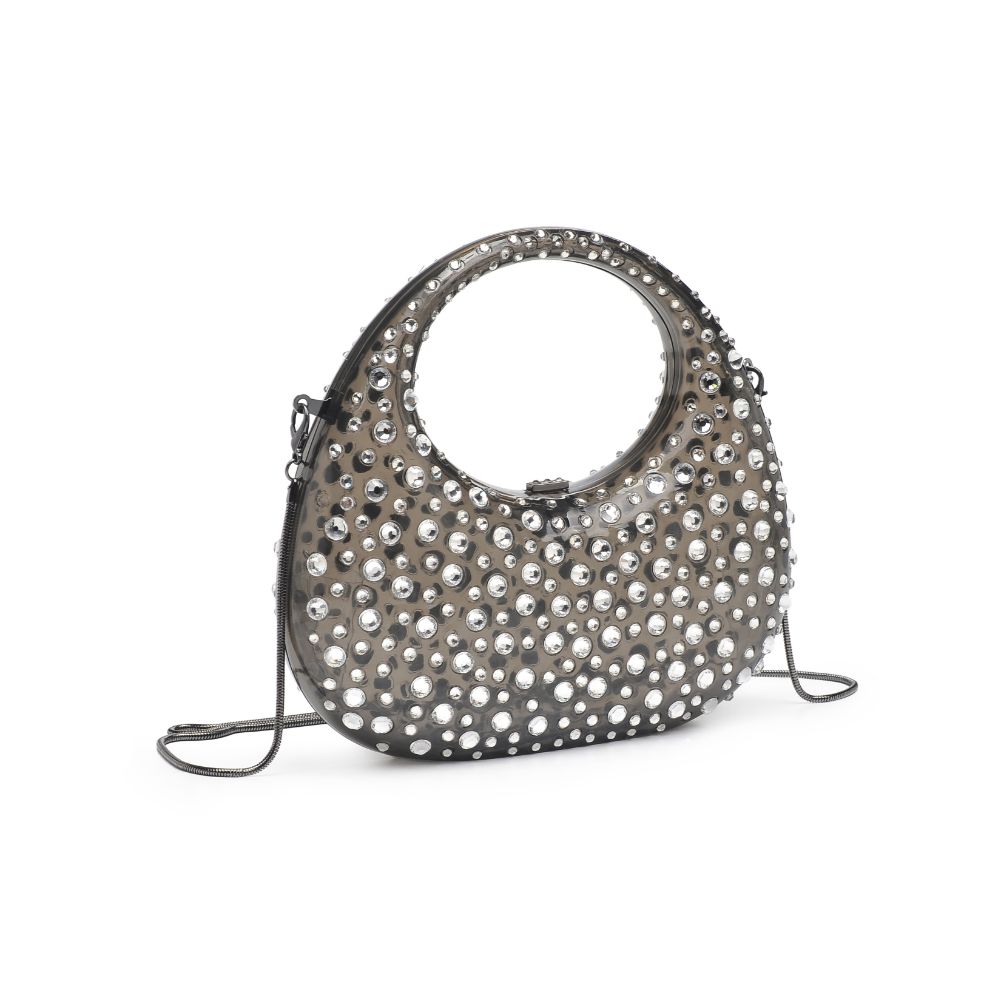Woman wearing Smoke Moda Luxe Vianca Evening Bag 842017133971 View 6 | Smoke