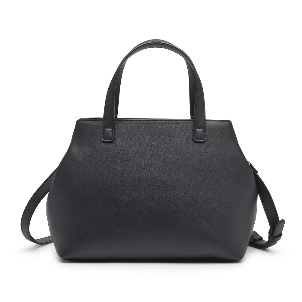 Woman wearing Black Moda Luxe Sophia Tote 842017128823 View 7 | Black
