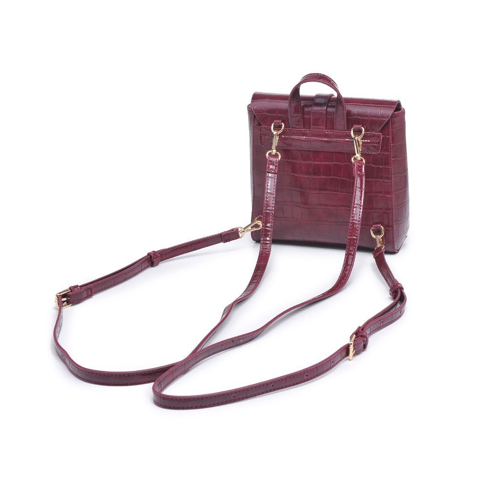 Woman wearing Bordeaux Moda Luxe Claire Backpack 842017128885 View 7 | Bordeaux