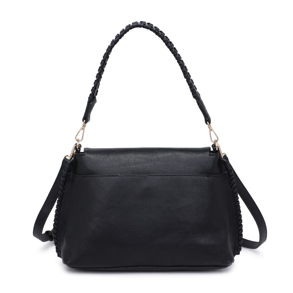Woman wearing Black Moda Luxe Gracie Messenger 842017129769 View 7 | Black