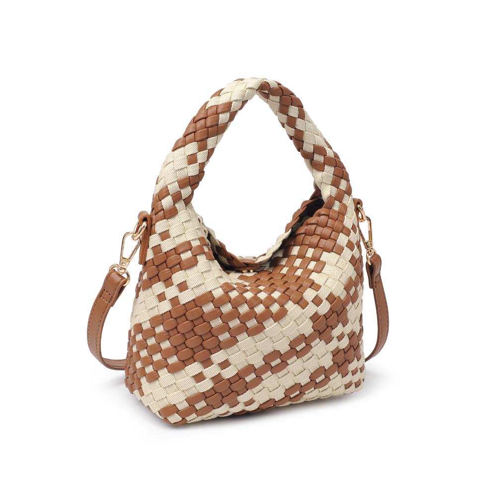 Woman wearing Chocolate Ivory Moda Luxe Jessamine Crossbody 842017135739 View 6 | Chocolate Ivory