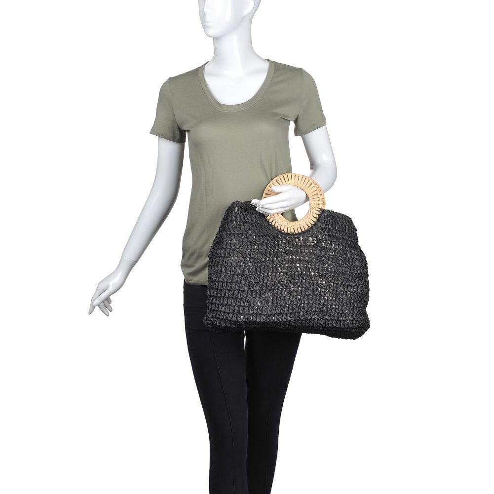 Product Image of Moda Luxe Tuscany Satchel 842017125457 View 5 | Black