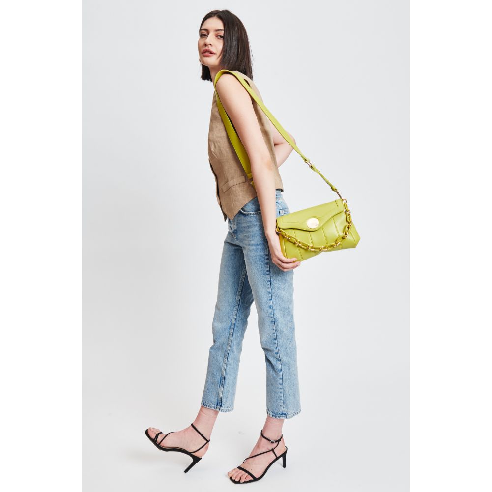Woman wearing Lime Moda Luxe Larisa Crossbody 842017131366 View 2 | Lime