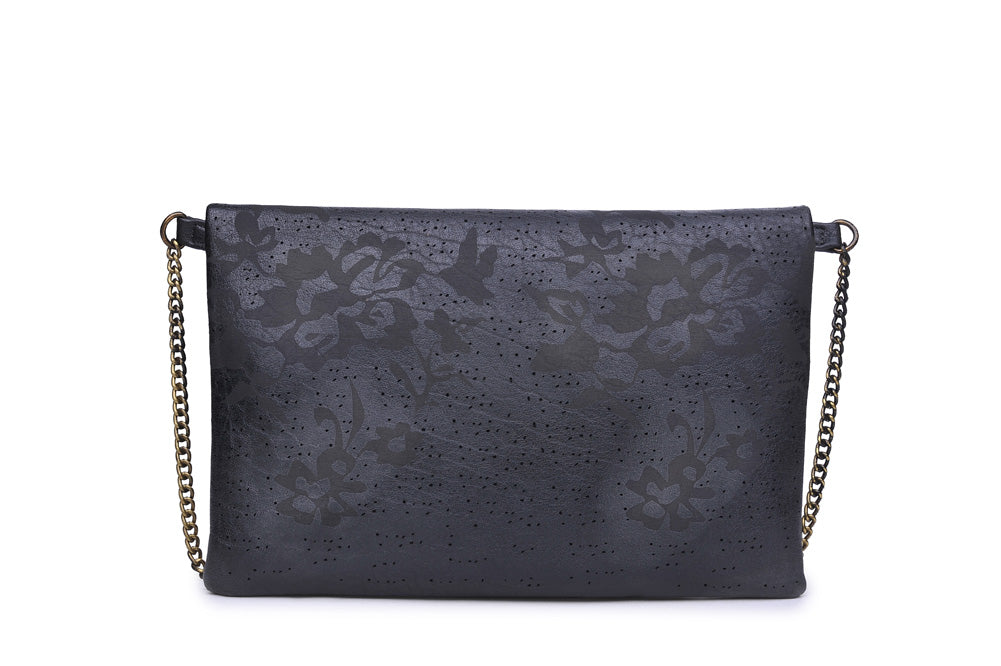 Product Image of Moda Luxe Poppy Clutch 842017107965 View 3 | Gunmetal