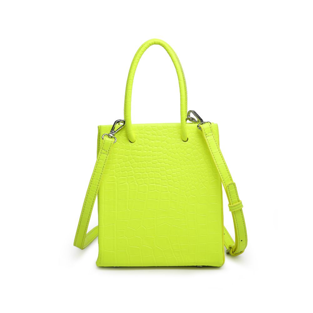 Product Image of Product Image of Moda Luxe Peyton Croc Crossbody 842017125259 View 3 | Neon Yellow