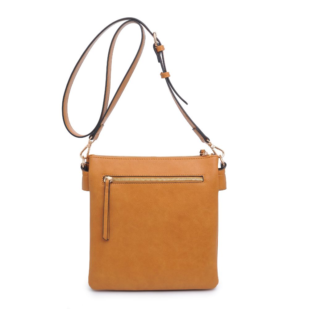 Woman wearing Mustard Moda Luxe Leslie Messenger 842017128205 View 7 | Mustard