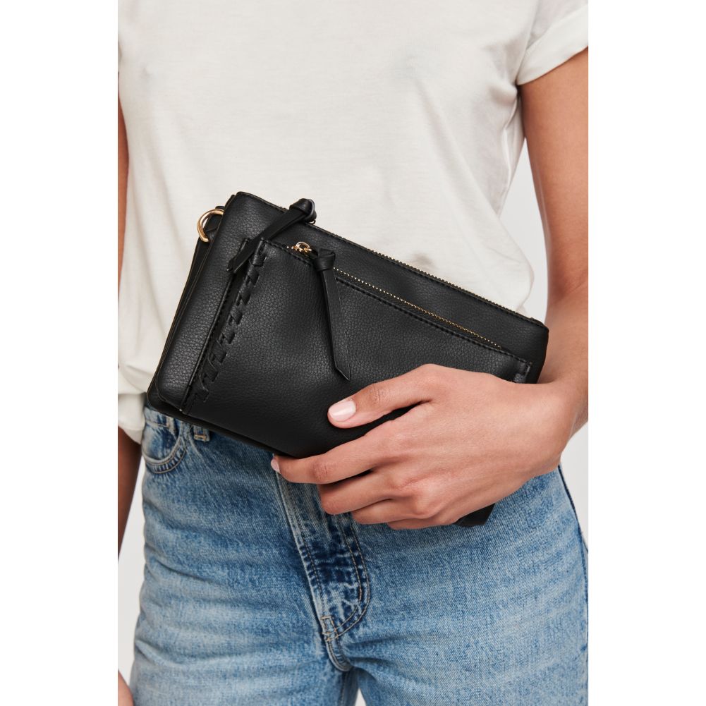 Woman wearing Black Moda Luxe Kenzie Crossbody 842017127307 View 2 | Black