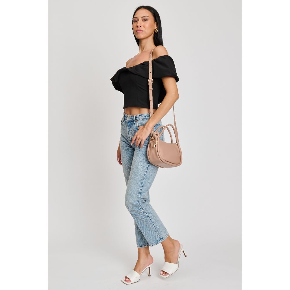 Woman wearing Nude Moda Luxe Celine Crossbody 842017133599 View 4 | Nude