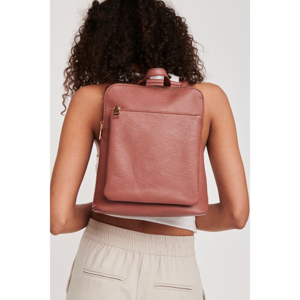 Woman wearing Rouge Moda Luxe Phoebe Backpack 842017126614 View 1 | Rouge