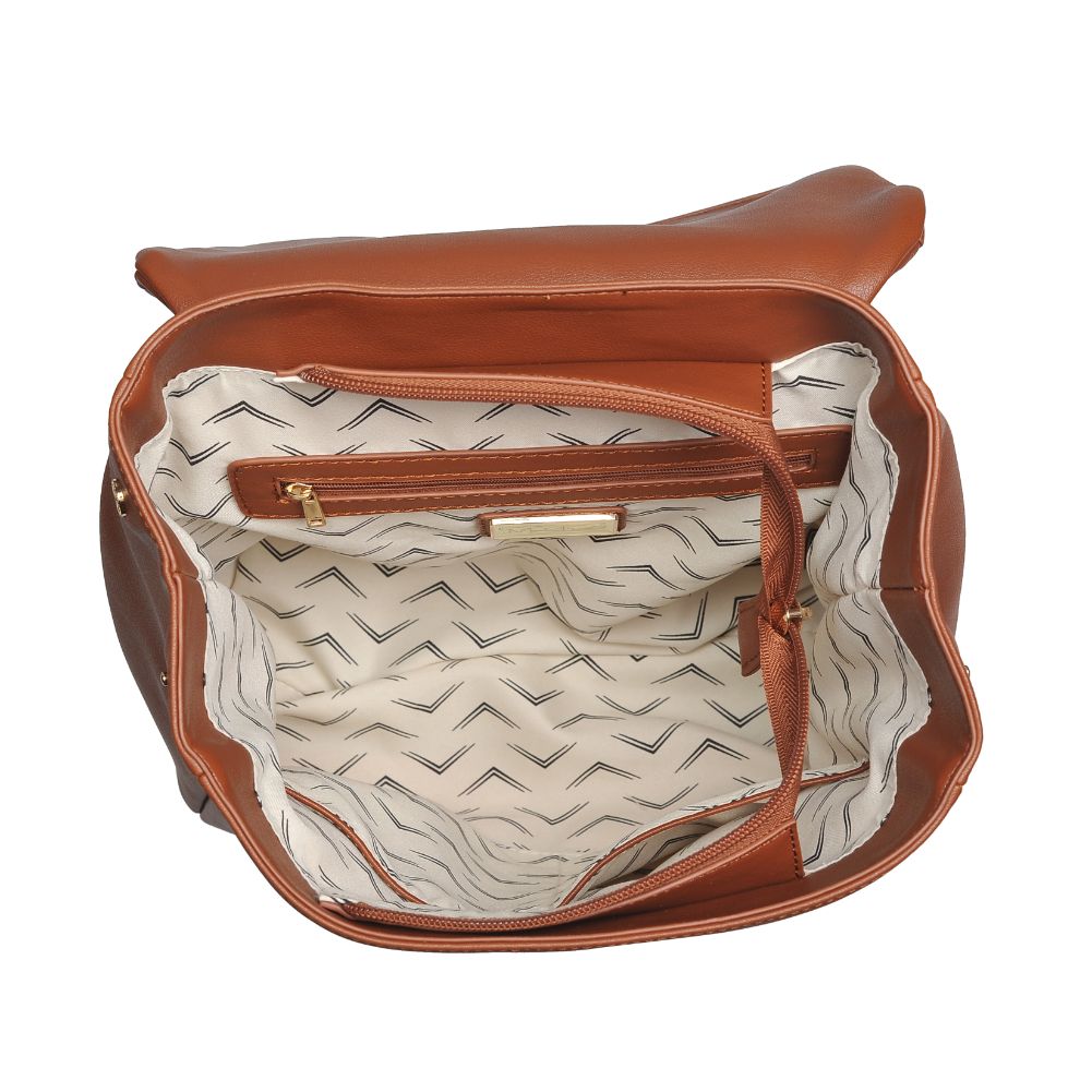 Woman wearing Tan Moda Luxe Ryan Backpack 842017128816 View 9 | Tan