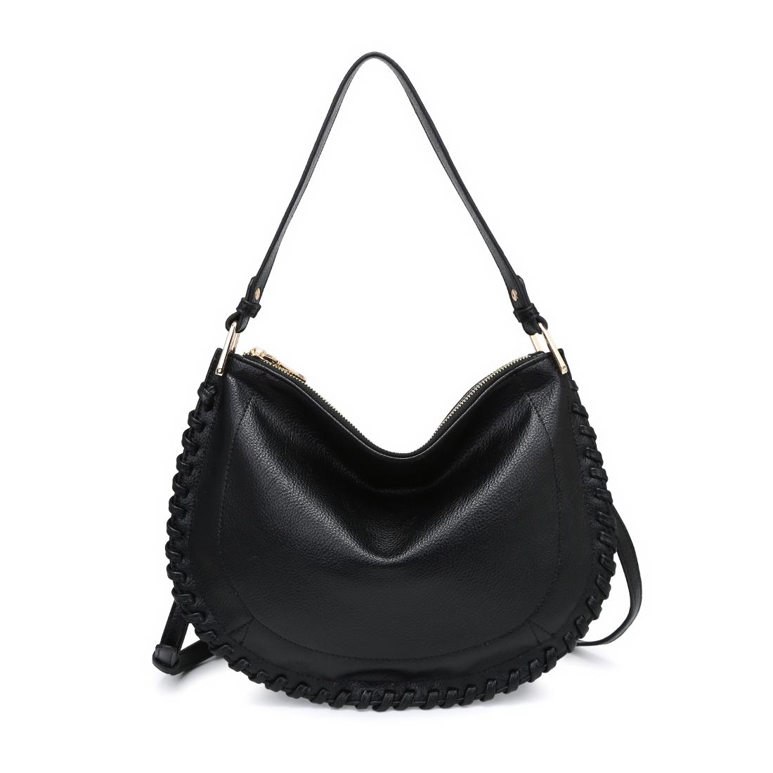 Woman wearing Black Moda Luxe Lita Hobo 842017141068 View 5 | Black