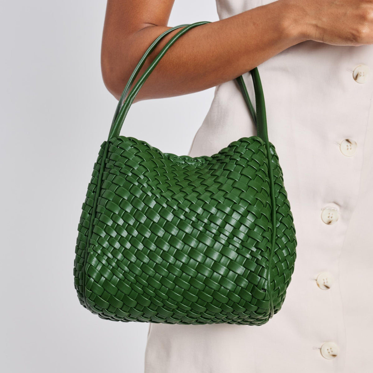 Woman wearing Forest Moda Luxe Roxy Crossbody 842017136286 View 4 | Forest
