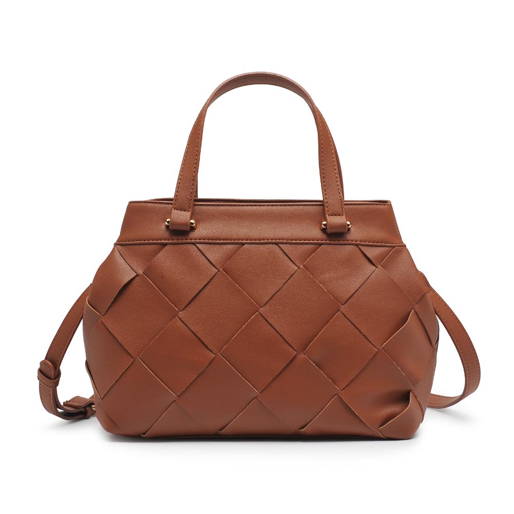 Woman wearing Tan Moda Luxe Sophia Tote 842017128830 View 5 | Tan