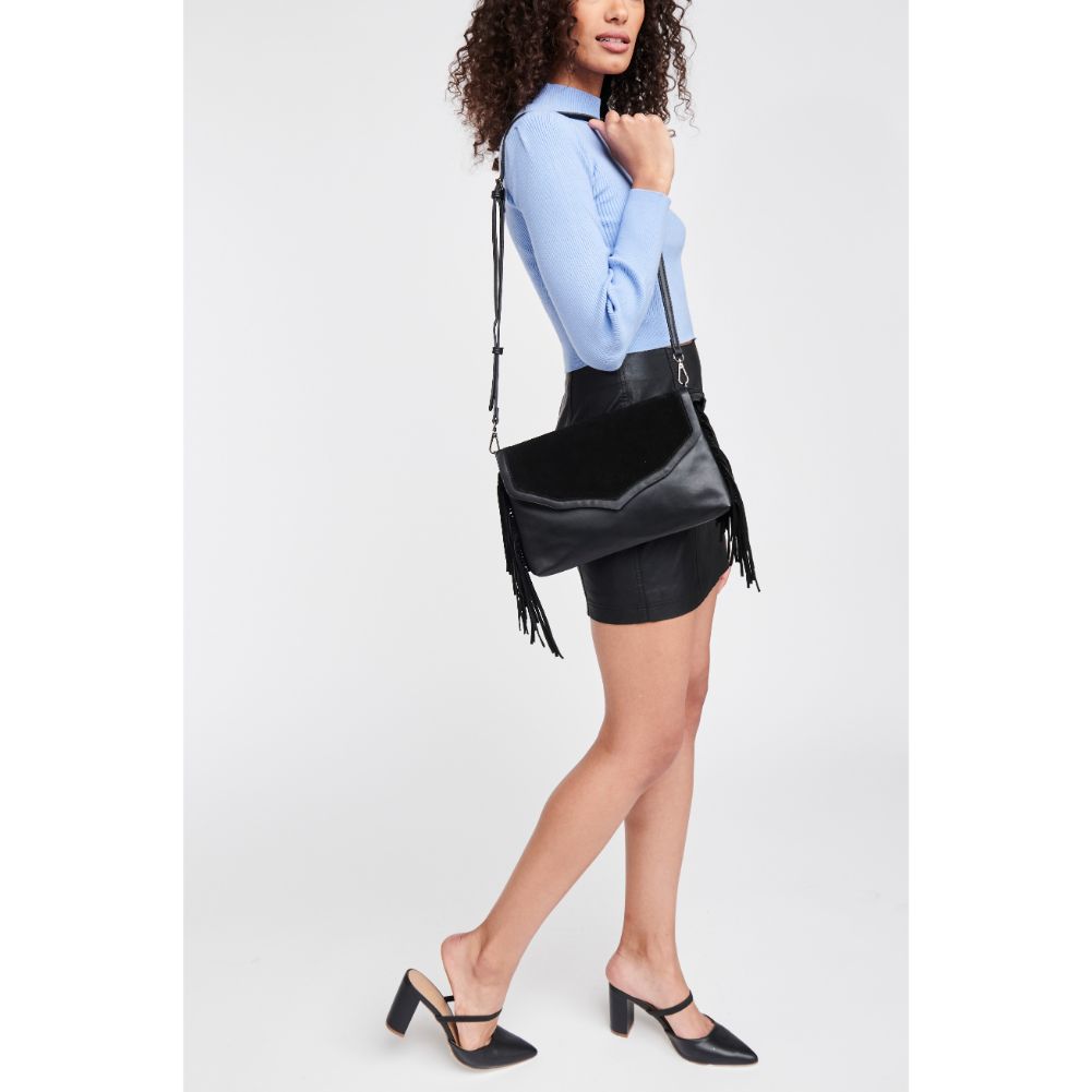 Woman wearing Black Moda Luxe Solstice Crossbody 842017101239 View 2 | Black