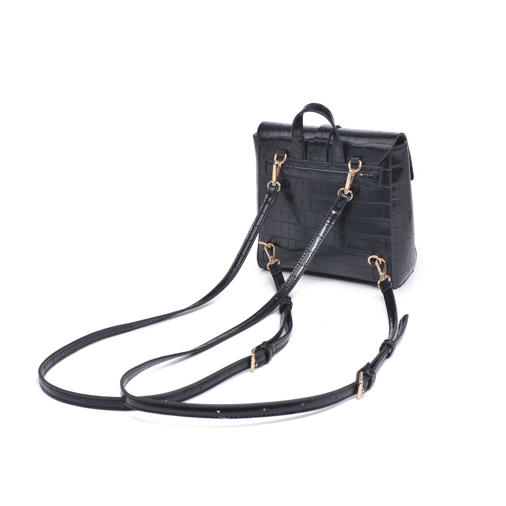 Woman wearing Black Moda Luxe Claire Backpack 842017128878 View 7 | Black
