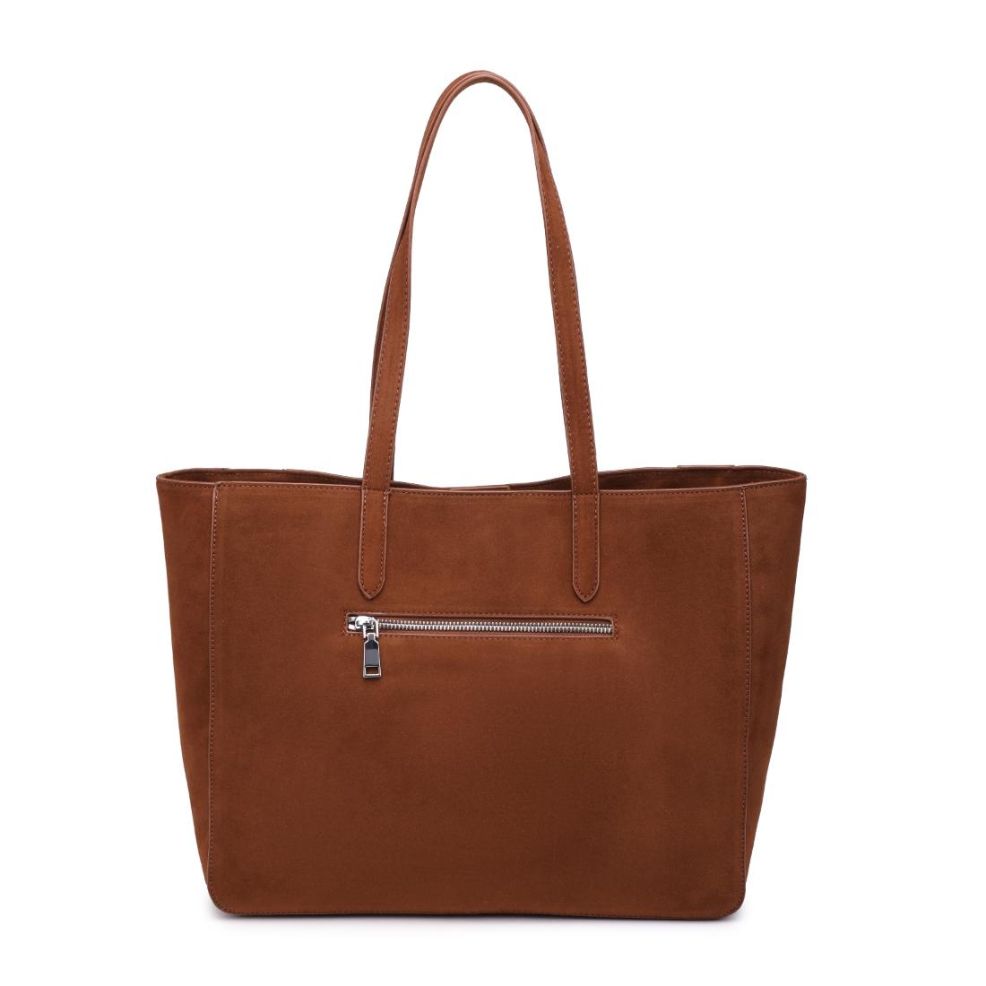 Woman wearing Cognac Moda Luxe Karli Tote 842017139911 View 7 | Cognac