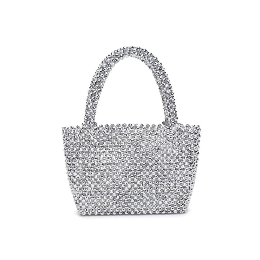 Woman wearing Silver Moda Luxe Donna Evening Bag 842017133094 View 5 | Silver