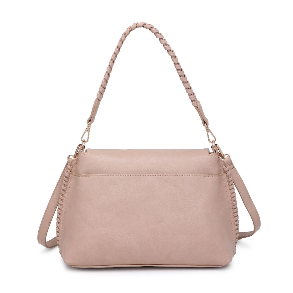 Woman wearing Natural Moda Luxe Gracie Messenger 842017129783 View 7 | Natural