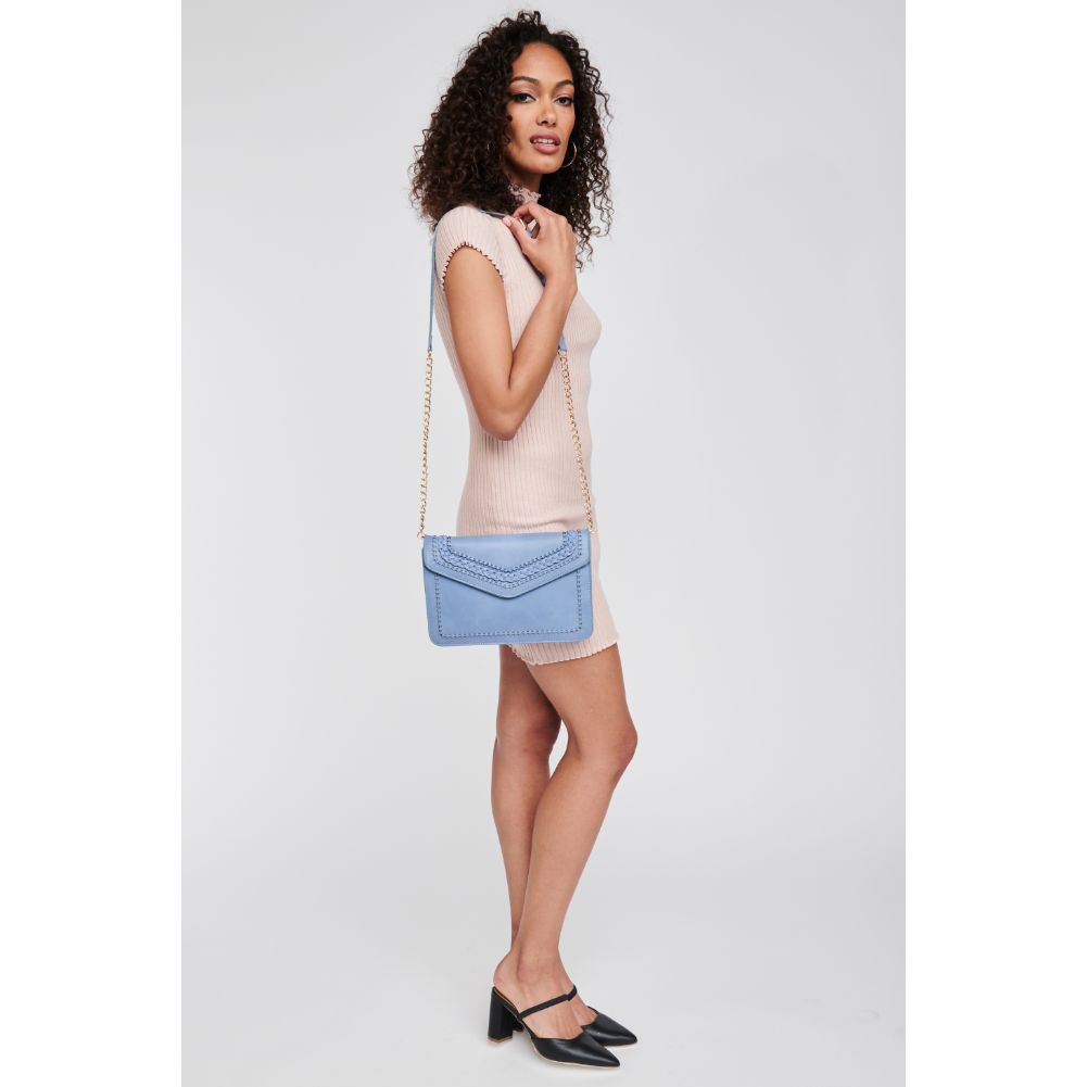 Woman wearing Denim Moda Luxe Desire Crossbody 842017121381 View 4 | Denim