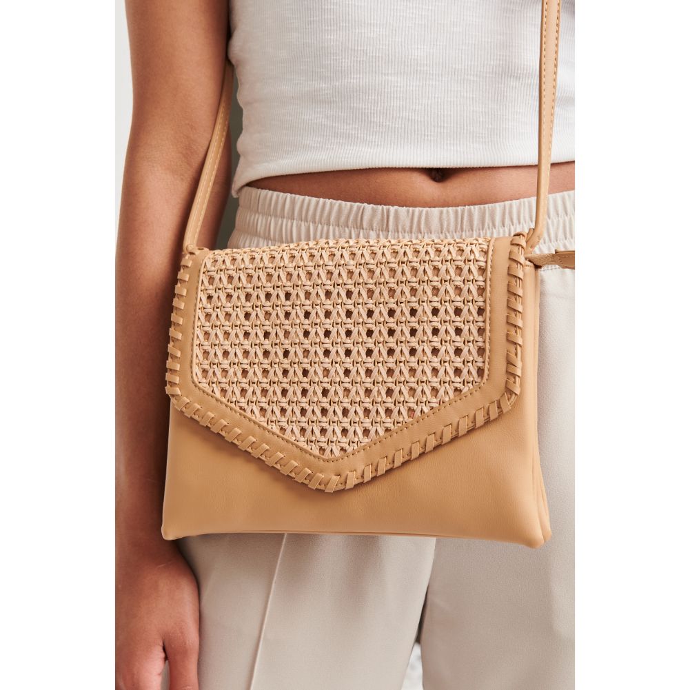 Woman wearing Natural Moda Luxe Malta Crossbody 842017124054 View 2 | Natural