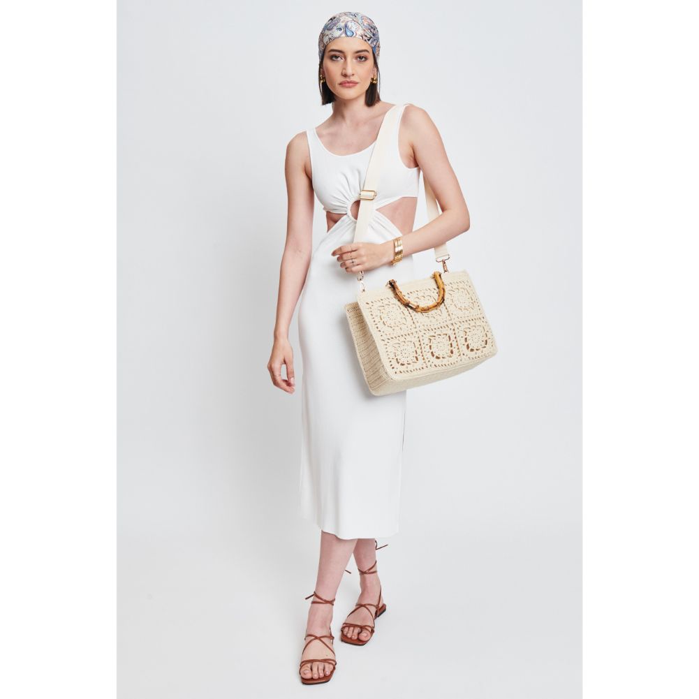 Woman wearing Bone Moda Luxe Katya Tote 842017131212 View 3 | Bone