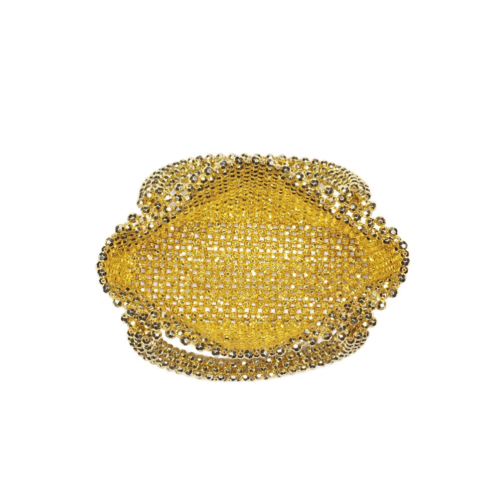 Woman wearing Gold Moda Luxe Donna Evening Bag 842017133100 View 9 | Gold