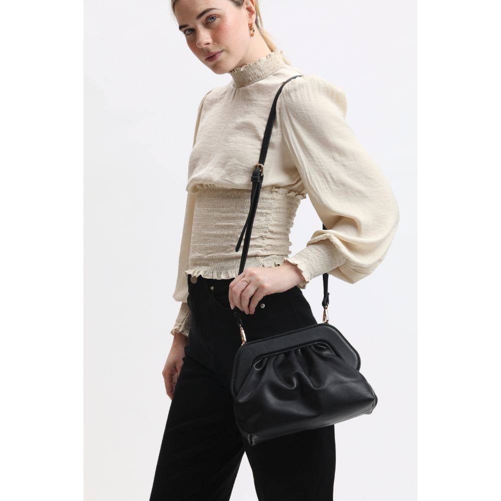 Woman wearing Black Moda Luxe Charlotte Crossbody 842017134091 View 2 | Black
