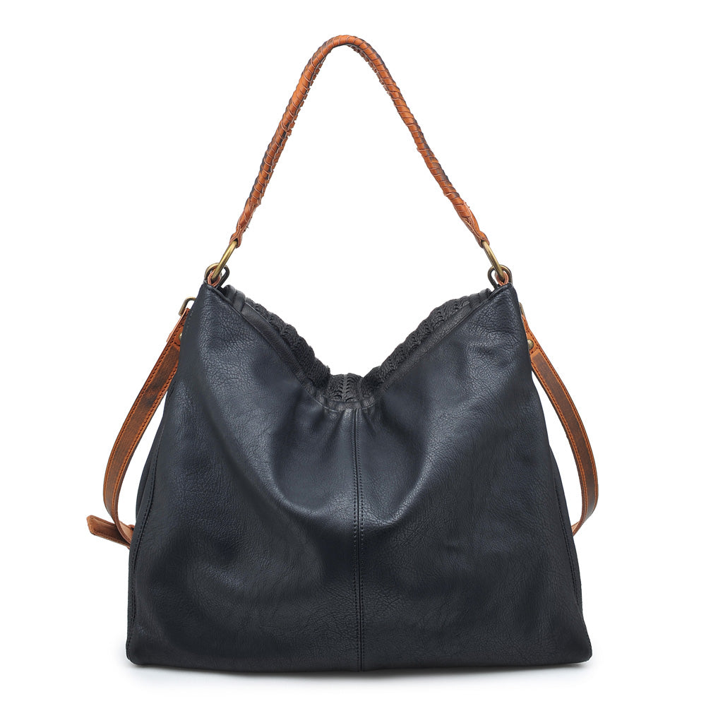 Product Image of Moda Luxe Adriana Hobo 842017113713 View 3 | Black