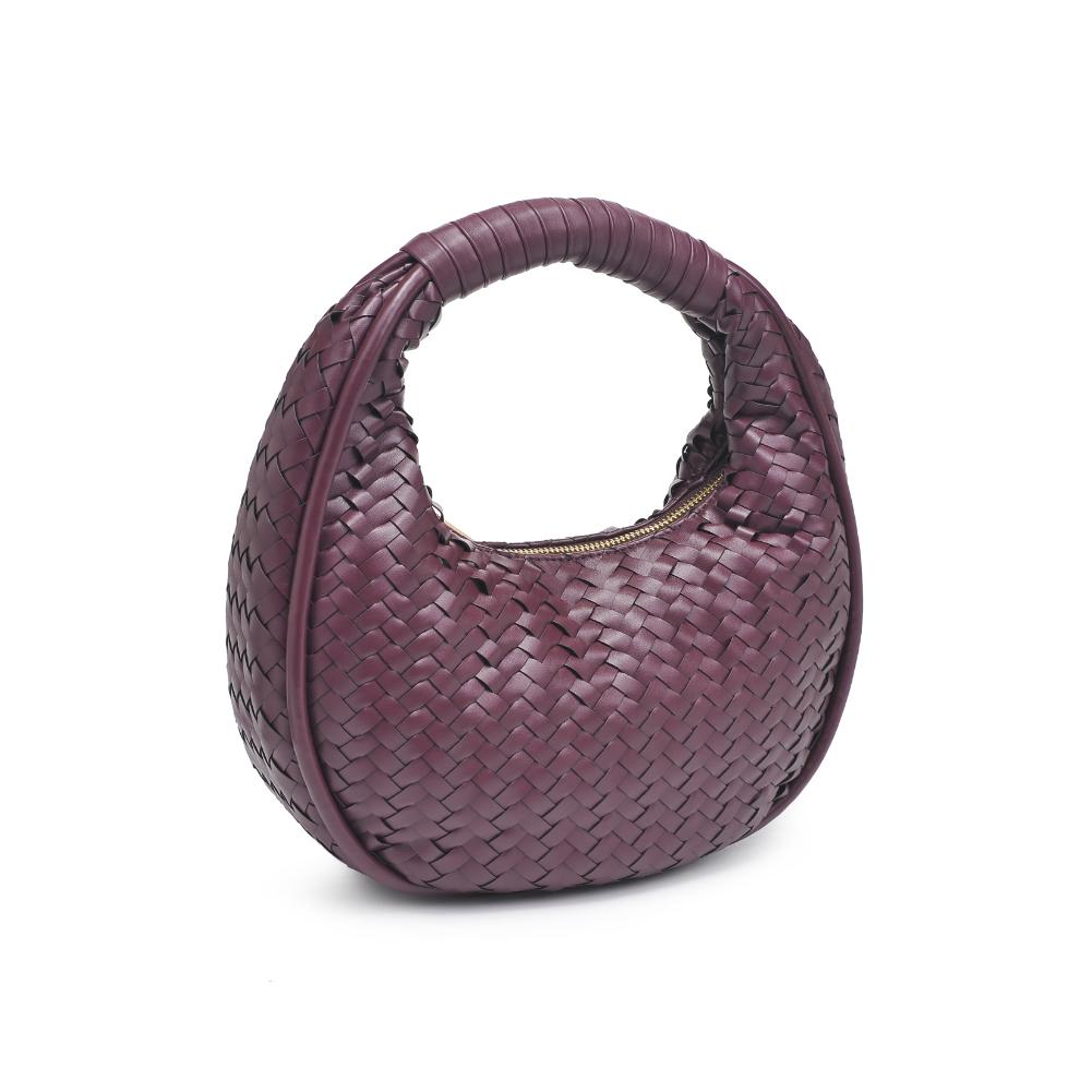 Woman wearing Wine Moda Luxe Cassidy Clutch 842017136323 View 6 | Wine