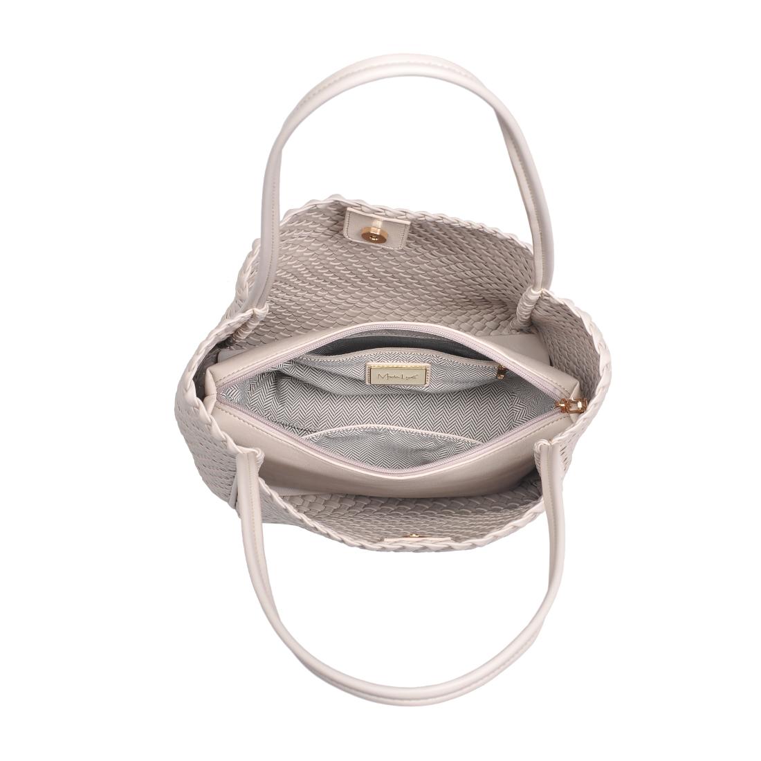 Woman wearing Ivory Moda Luxe Gladys Tote 842017137252 View 9 | Ivory