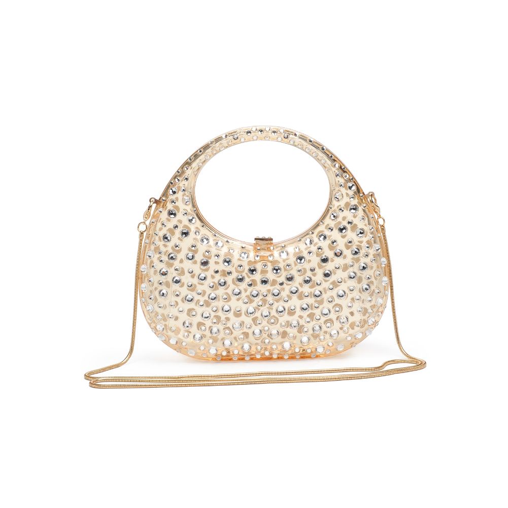Woman wearing Gold Moda Luxe Vianca Evening Bag 842017134008 View 7 | Gold