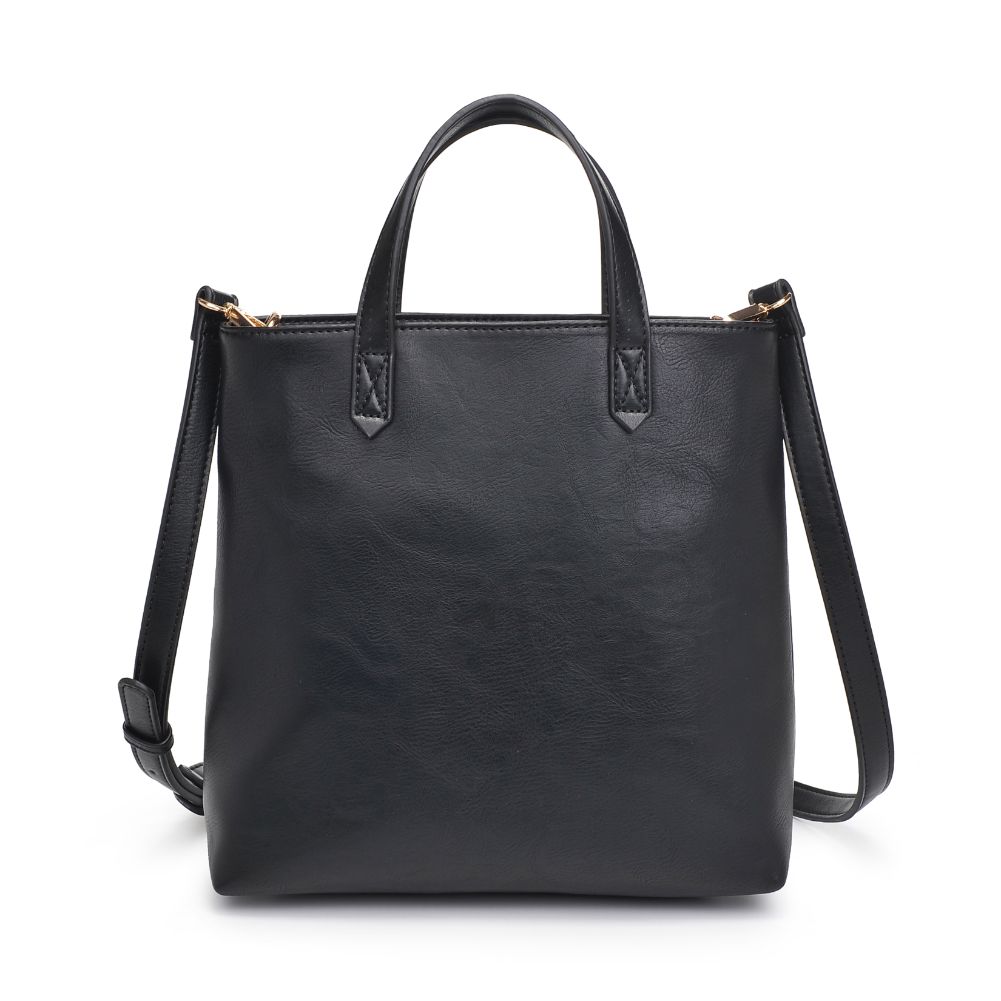 Woman wearing Black Moda Luxe Selena Mini Tote 842017126799 View 7 | Black