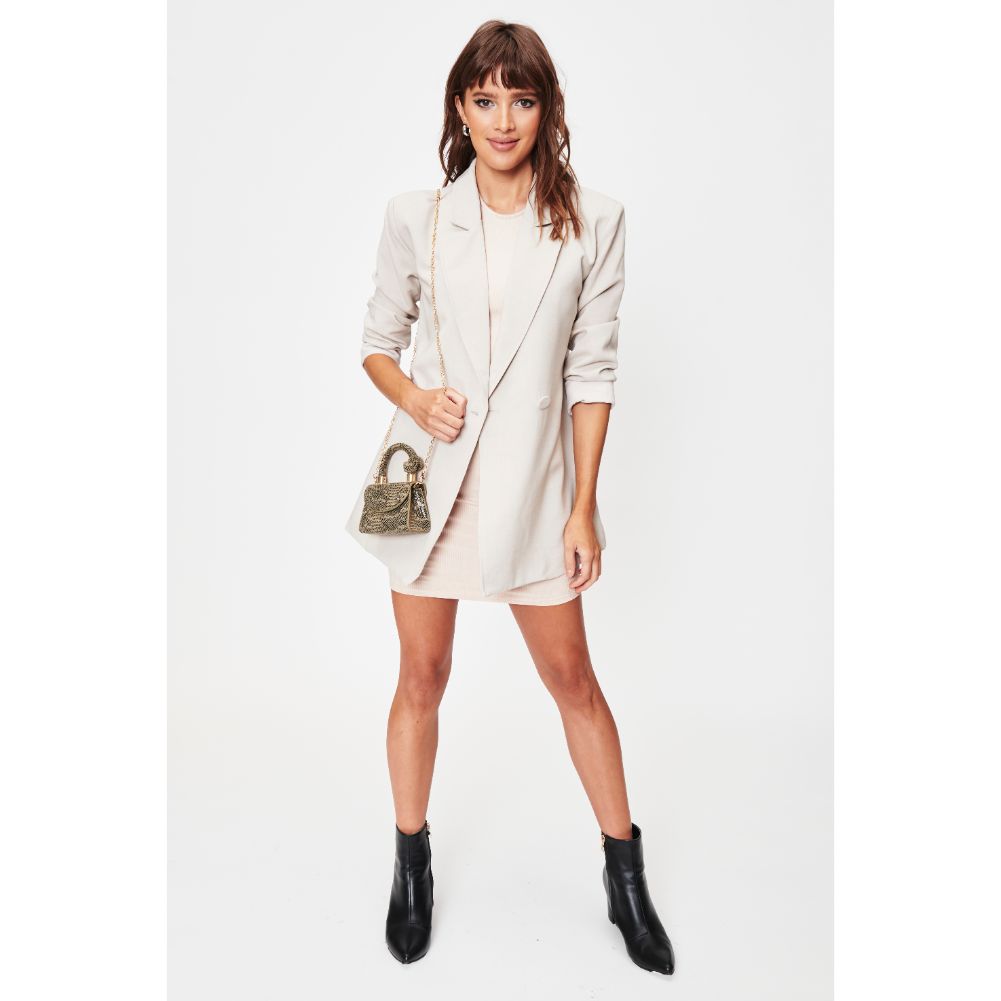 Woman wearing Olive Multi Moda Luxe Anna Crossbody 842017128489 View 3 | Olive Multi