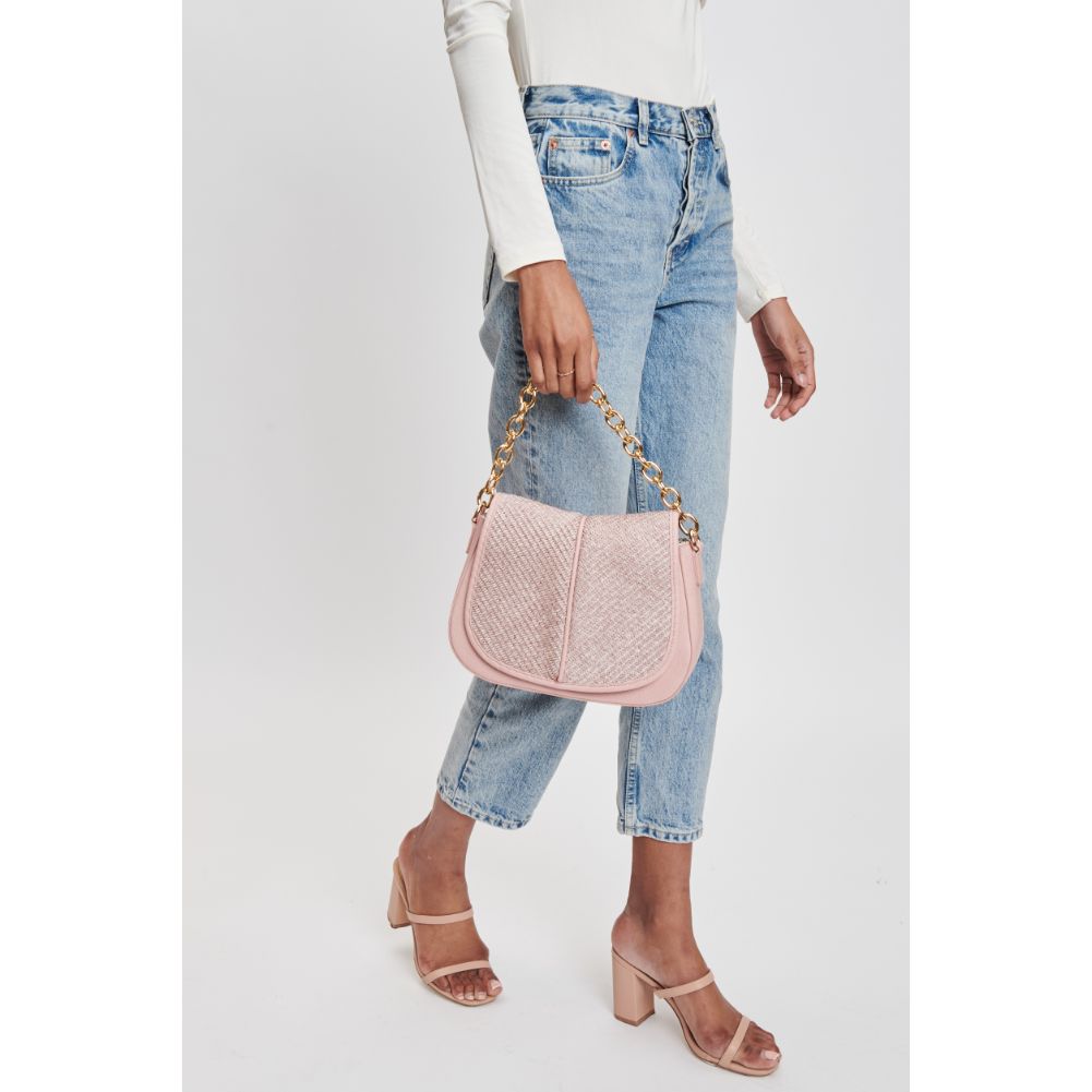 Woman wearing Antique Rose Moda Luxe Nevelle Crossbody 842017131977 View 3 | Antique Rose