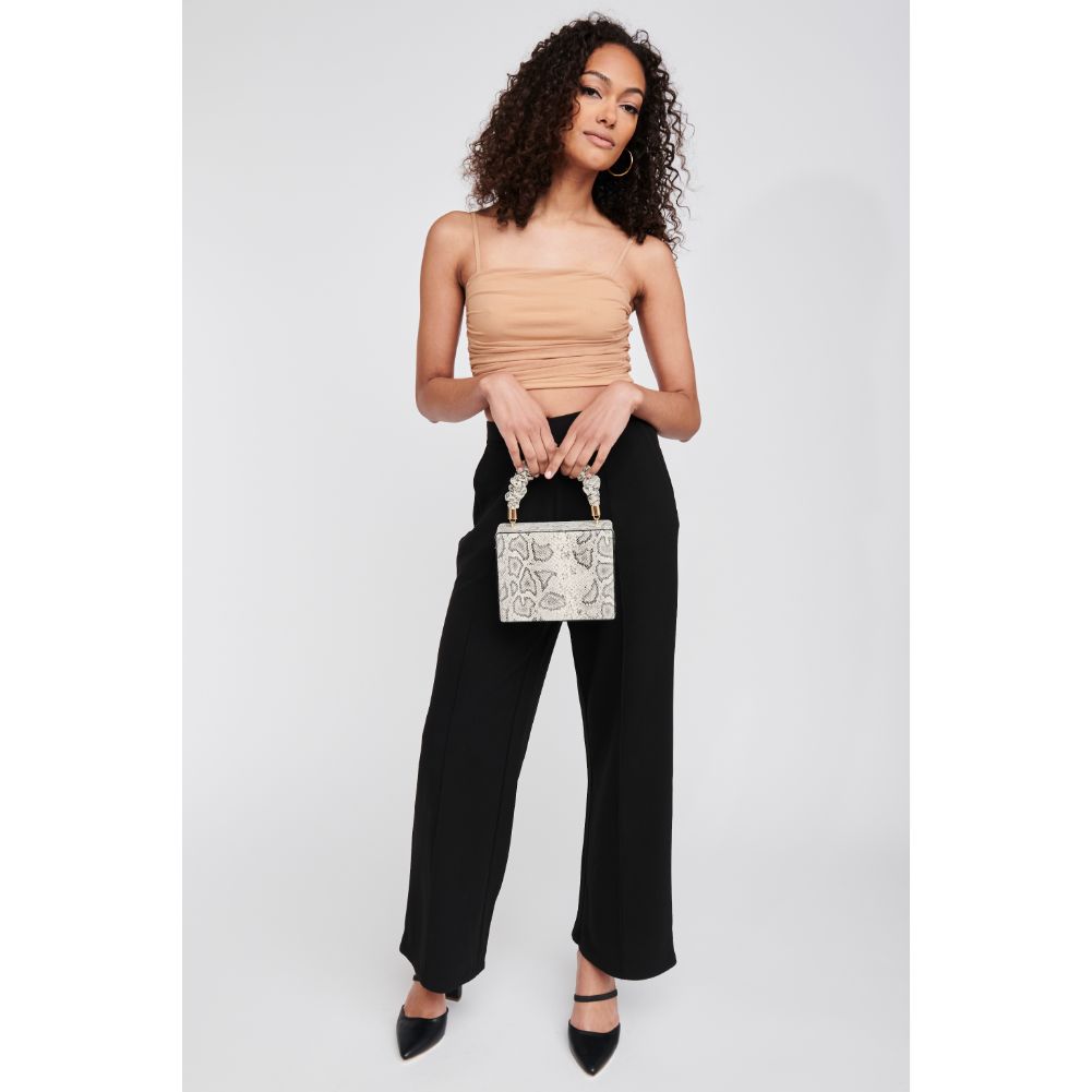 Woman wearing Black White Moda Luxe Kaia Crossbody 842017127529 View 3 | Black White