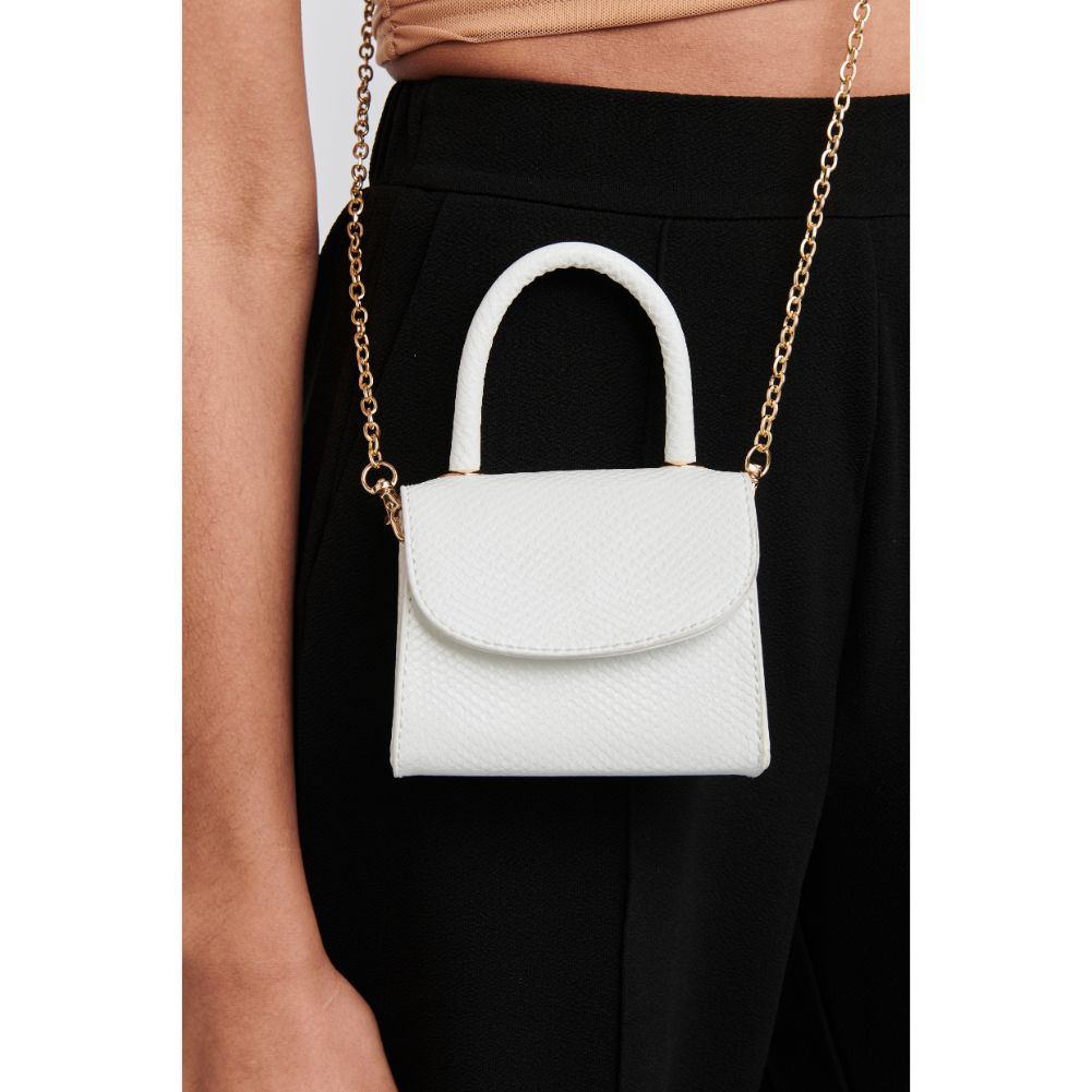 Woman wearing White Moda Luxe Farah Crossbody 842017127581 View 2 | White