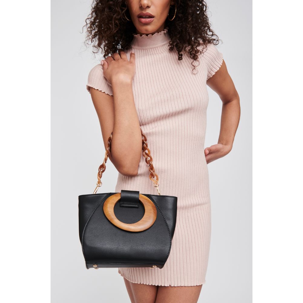 Woman wearing Black Moda Luxe Cora Crossbody 842017124269 View 2 | Black