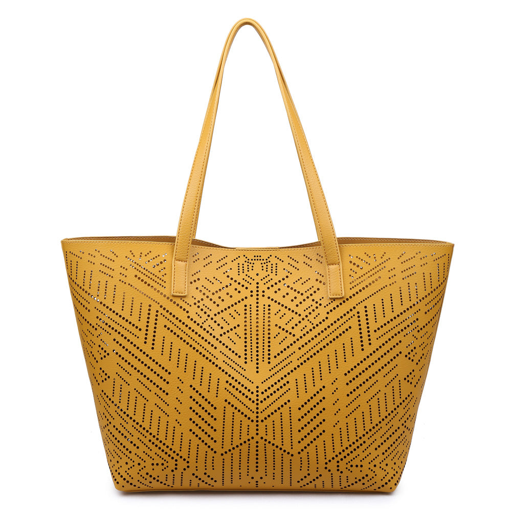 Product Image of Moda Luxe Wanderlust Tote 842017110941 View 3 | Mustard