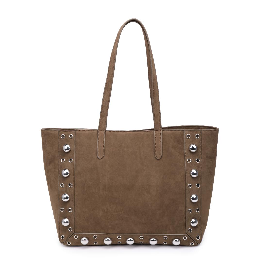 Woman wearing Olive Moda Luxe Karli Tote 842017139928 View 5 | Olive