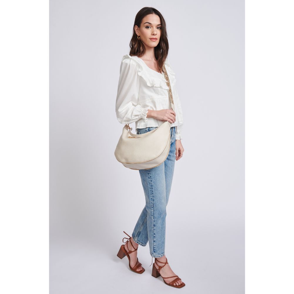 Woman wearing Ivory Moda Luxe Ruby Hobo 842017129387 View 3 | Ivory